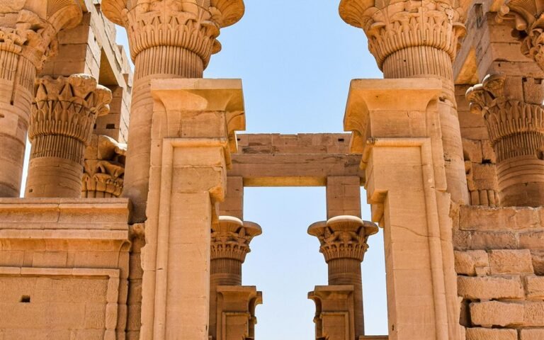 Temple columns at Philae