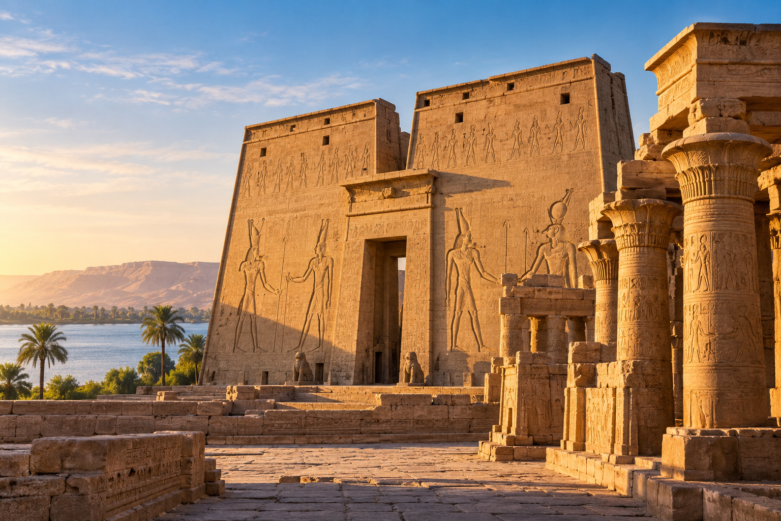 Nile-side temples of Edfu and Kom Ombo